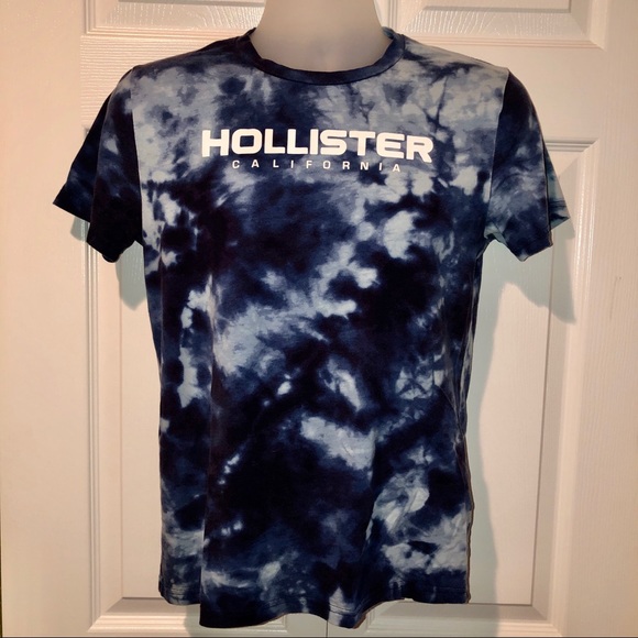Hollister Logo Navy Tie Dye Small Adult 